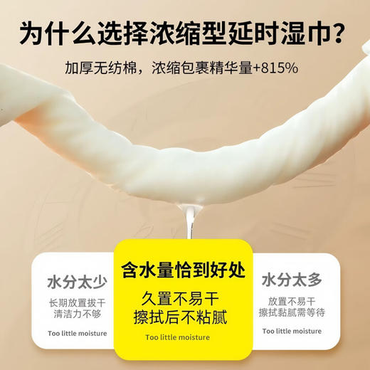 安太医男用延时喷雾外用延时喷剂男士延迟湿巾可口不麻神油成人情趣用品 牛油盒升级款湿巾一盒3片装 商品图6