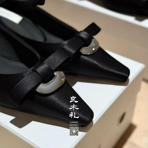 【不换不退】良木礼复古蝴蝶结浅口单鞋（4553-12） 商品图1