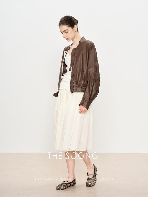 THESOONG"小miu裙"100%棉轻盈网纱线条感半身裙HZQZ6046 商品图4