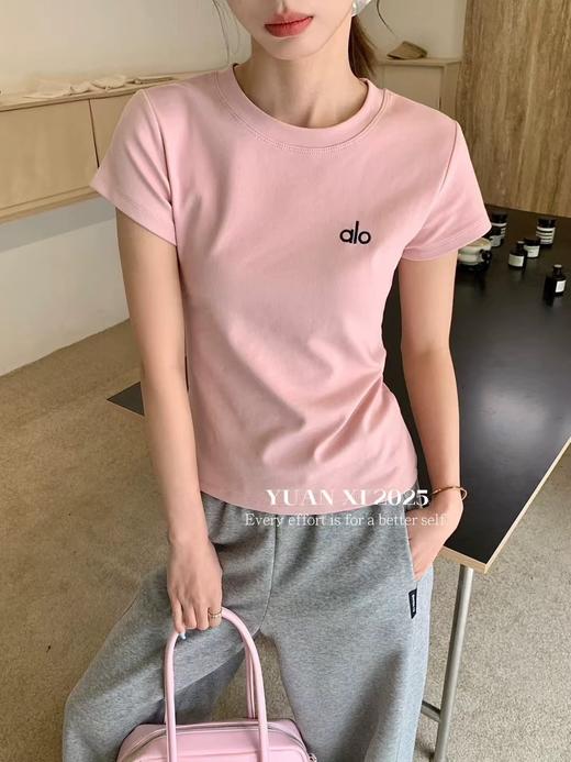【GZ】无忧购韩版圆领简约字母刺绣（修身款）百搭显瘦短袖T恤3292 商品图4