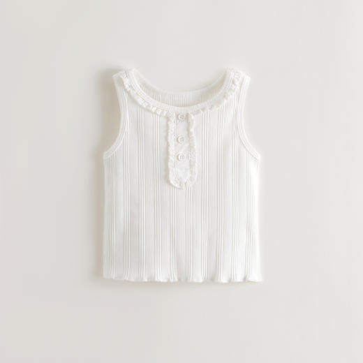 马克珍妮女童缤纷夏日花边小背心 宝宝上衣2025年夏装新款550707 商品图4