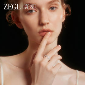 ZEGL设计师十字架银色锆石戒指女小众设计轻奢冷淡风叠戴食指戒子