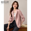 【春夏新品】熙世界一粒扣粉色西装外套2025年春季新款设计感通勤修身小西服 商品缩略图0