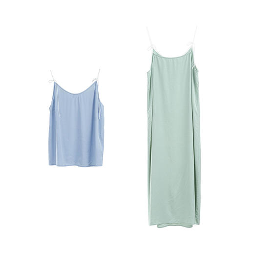 绽放210朵/凉凉吊带玫瑰纤维撞色可调节圆绳系带长短款百搭上衣 商品图4