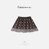 COCO ZONE 刘一一 【100棉】拼色设计感松紧腰A字短裙CD2A0828 商品缩略图1