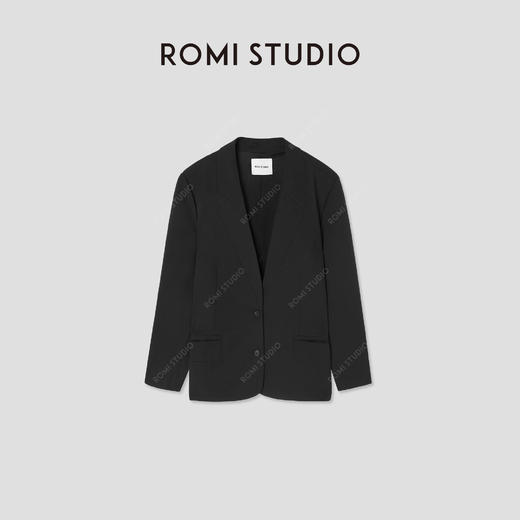 ROMI STUDIO【极简主义】廓版立裁宽松慵懒西装外套R28W036 商品图0