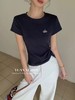 【GZ】无忧购韩版圆领简约字母刺绣（修身款）百搭显瘦短袖T恤3292 商品缩略图6