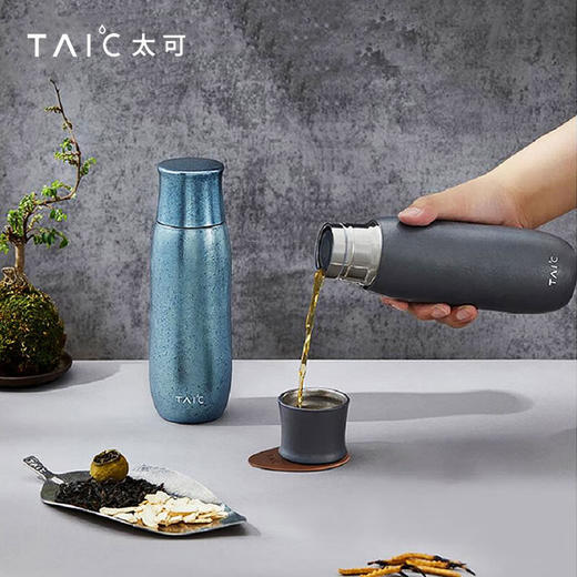 TAIC太可纯钛臻享焖茶杯磁吸盖子双层保温杯子大容量按压出水水杯 商品图4