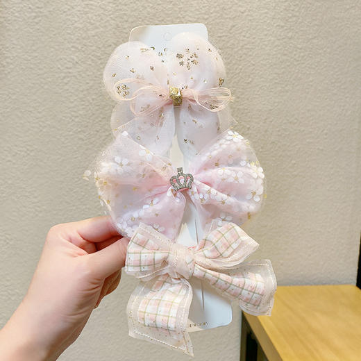 【潮流刘海边夹套装，萌趣加分！】儿童蝴蝶结发夹发饰 新款小女孩发卡子 可爱宝宝刘海边夹套装-QQ 商品图5