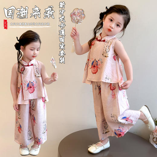 【中国风汉服】女童2025年夏款新款蝴蝶绣花汉服裙 古风童装国风连衣裙 商品图13