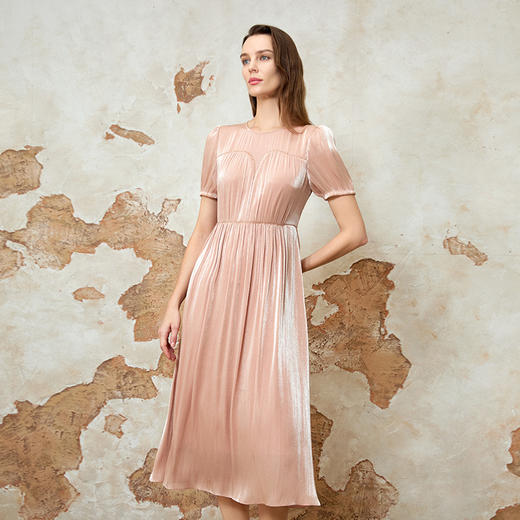 EITIE爱特爱气质通勤高腰显瘦优雅时尚连衣裙夏季新款8207951 商品图2