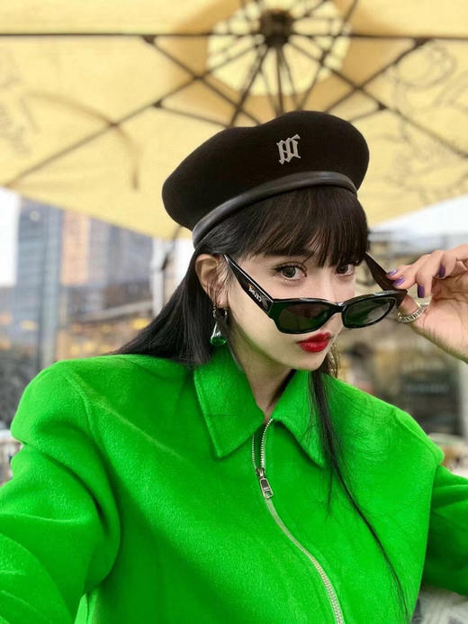 414-6 代工圆正 lisa同款 ce棱角墨镜 轻便宽腿 UV400 防晒防辐射 时髦太阳镜 商品图2