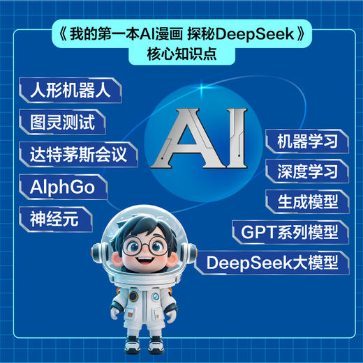 我的*本AI漫画 探秘DeepSeek 漫画人工智能 青少年人工智能科普 机器学习原理DeepSeek大模型漫画版 商品图1