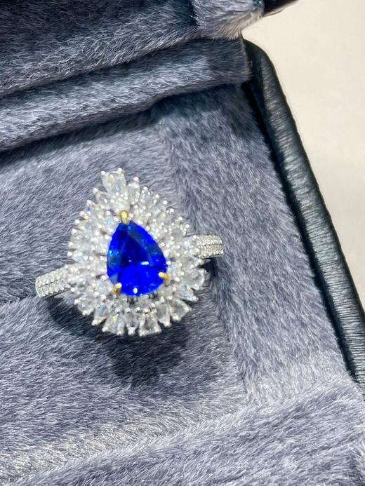 1.63ct刻面蓝宝石戒指 商品图1