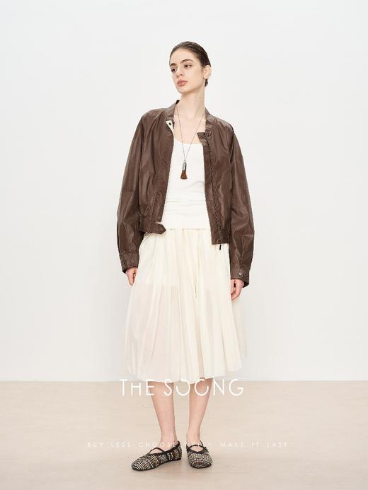 THESOONG"小miu裙"100%棉轻盈网纱线条感半身裙HZQZ6046 商品图2