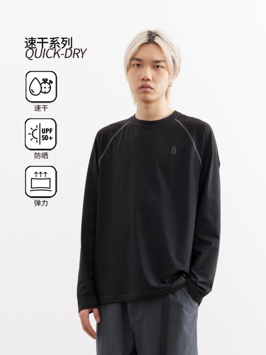 吃茶去chichaqu25速干明线索罗娜吸湿排汗防晒轻量插肩长袖T恤 商品图0