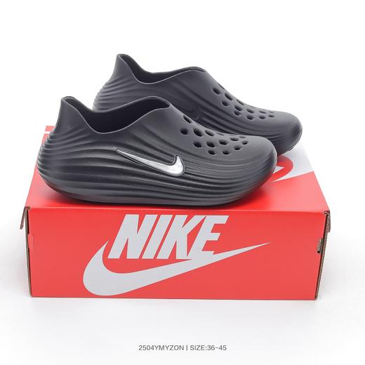 耐克Nike ReactX REJUVEN8 黑色简约舒适洞洞鞋 拖鞋 商品图1