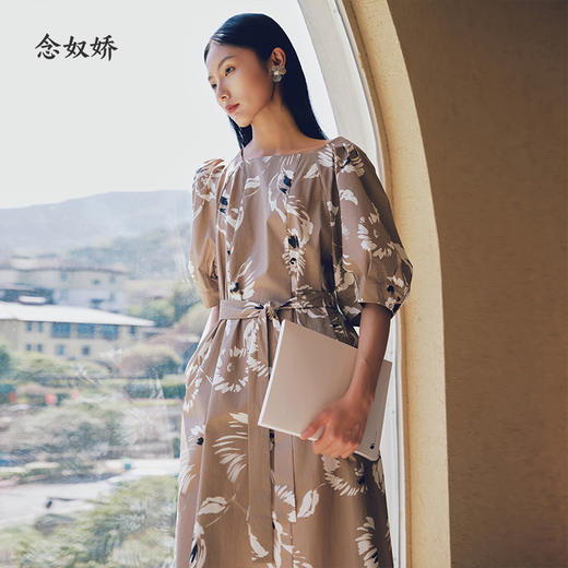 【商场同款】CND5459“凤尾花茶歇裙” 温柔低调 优雅谦和 花型连衣裙 商品图4