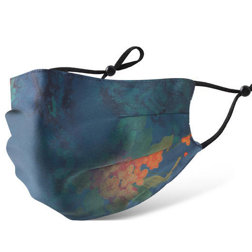 桑蚕丝挂耳口罩四季通用，防风防晒印花面罩薄香云纱WY-0833 商品图5