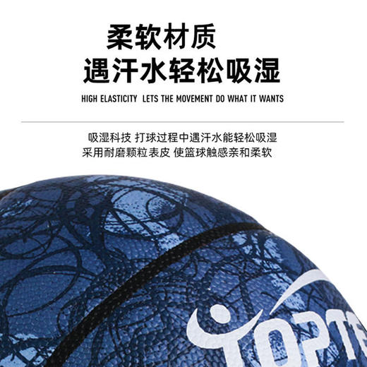 【快速回弹，训练比赛专用球】7号成人耐磨篮球礼物 蓝球软皮手感5号 幼儿园儿童小学生篮球-QQ 商品图1