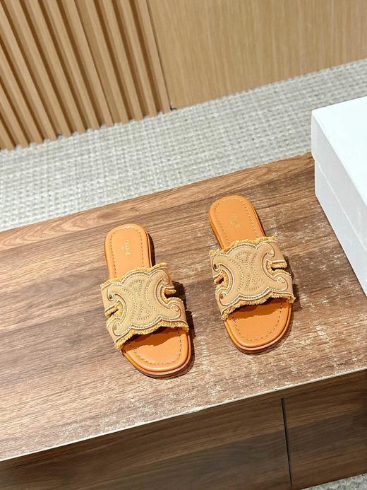 赛琳凯旋门新款丹宁牛仔拖鞋（HC） 商品图2