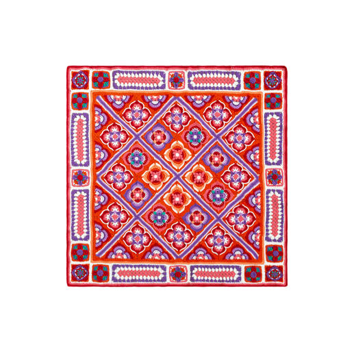 苏苏姐家万柿胜意拼花毯手工DIY编织钩针4股棉毛线团自制材料包 商品图4