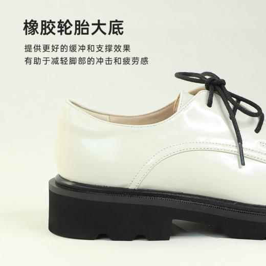 RIM RIM塑型马皮鞋新款小众乐福鞋单鞋厚底英伦风圆头百搭时尚款2353 商品图3