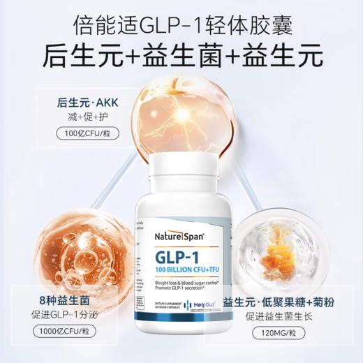 GLP-1轻体瘦子菌 1000亿复合益生菌AKK体重管理胶囊30粒  NS倍能适美国 商品图5