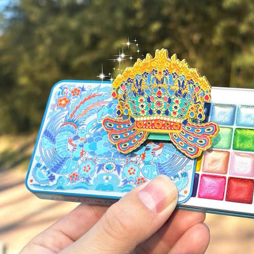 孝端皇后九龙九凤冠金属磁吸便利夹凤冠冰箱贴 国风创意纪念品小摆件朋友送礼高颜值精致手办美术画夹 商品图1