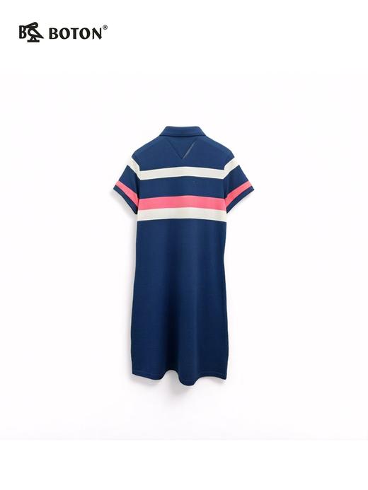 波顿女士条纹翻领POLO短袖连衣裙LD231222 商品图2