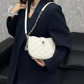 经典鲨2025新款时尚菱格纯色百搭单肩斜挎包KGB05-5276021