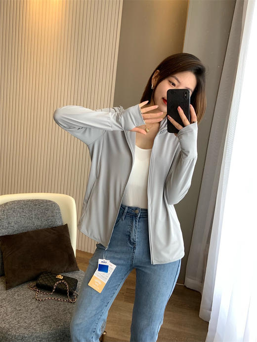 防晒衣女夏冰感upf50 防紫外线透气薄款大帽檐防嗮衫 男户外防晒服 商品图5