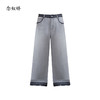 【商场同款】CNT5472 “ 时髦拖地裤 ”  冰川灰中性色调 好搭配耐看 好穿 灰色牛仔裤 商品缩略图8