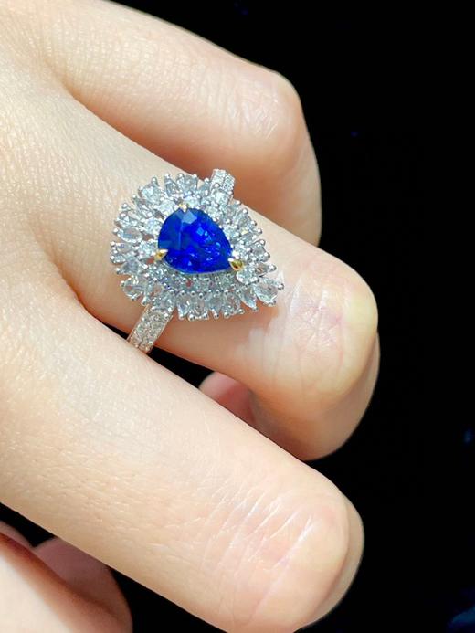 1.63ct刻面蓝宝石戒指 商品图3