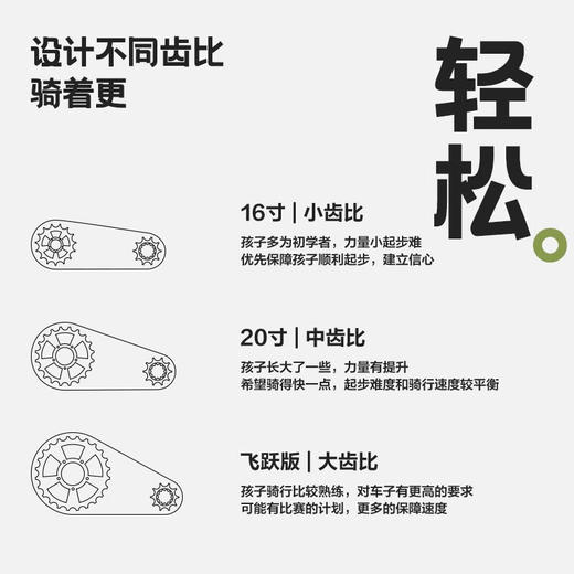 Nabiis那贝斯运动系列儿童自行车，儿童单车脚踏板，轻便灵活，双V刹制动 商品图4