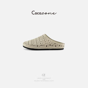 COCO ZONE 刘一一2025新款镂空外穿小众包头拖鞋CD2A0627