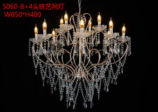 5060-8+4铁艺吊灯（运费自理） 商品图0