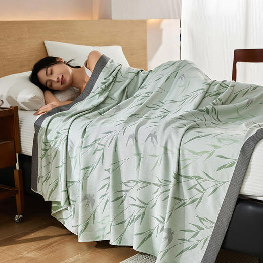 【品牌直发】加倍生活 竹纤维冷感毯竹纤维毯毛巾被薄被子盖毯 商品图4