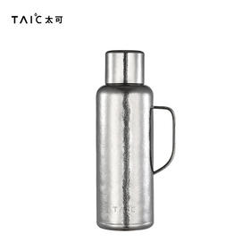 TAIC太可纯钛臻享保温壶焖茶壶保温瓶家用高档弹盖户外露营温显壶 瀚海蓝1.2L