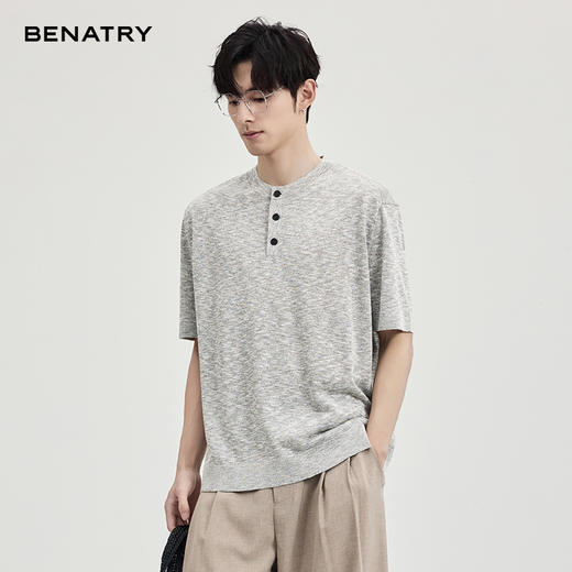贝纳川竹节麻短袖T恤ECF127001 商品图1