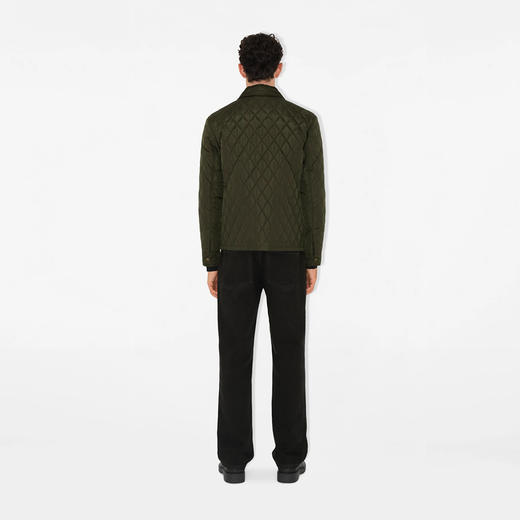 BURBERRY 巴宝莉 男士马术骑士徽标绗缝尼龙棉服 绿色 8100843 C1748 商品图3