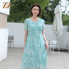 佐尔美夏季新款 气质碎花100%桑蚕丝连衣裙女E32LS91 商品缩略图1