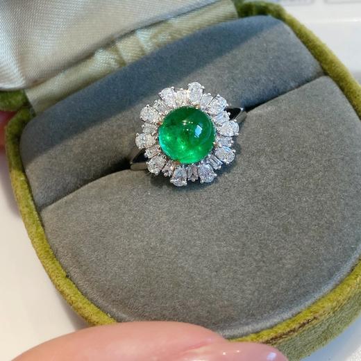 2.28ct蛋面祖母绿戒指 商品图0