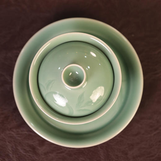 丁军良梅子青盖碗 商品图2