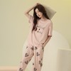 康妮雅睡衣家居服女式短袖长裤套头套装 商品缩略图3