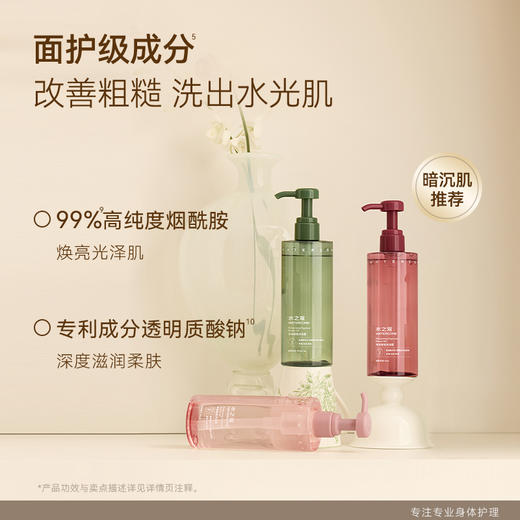 【任2件99元】【会员福利】水之蔻氛沐浴露全系列果酸嫩肤烟酰胺焕采水杨酸祛痘400ml 商品图3