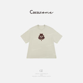 COCO ZONE 刘一一【100棉】石榴花圆领短袖女式上衣T恤CD2A0776