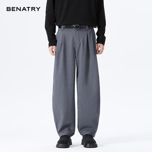 贝纳川精仿毛料双色肌理弯刀裤ECF132007 商品图4