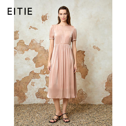 EITIE爱特爱气质通勤高腰显瘦优雅时尚连衣裙夏季新款8207951 商品图0
