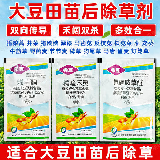 氟磺胺草醚大豆田苗后专用除草剂除阔叶杂草死草烂根型正品组合装 商品图1